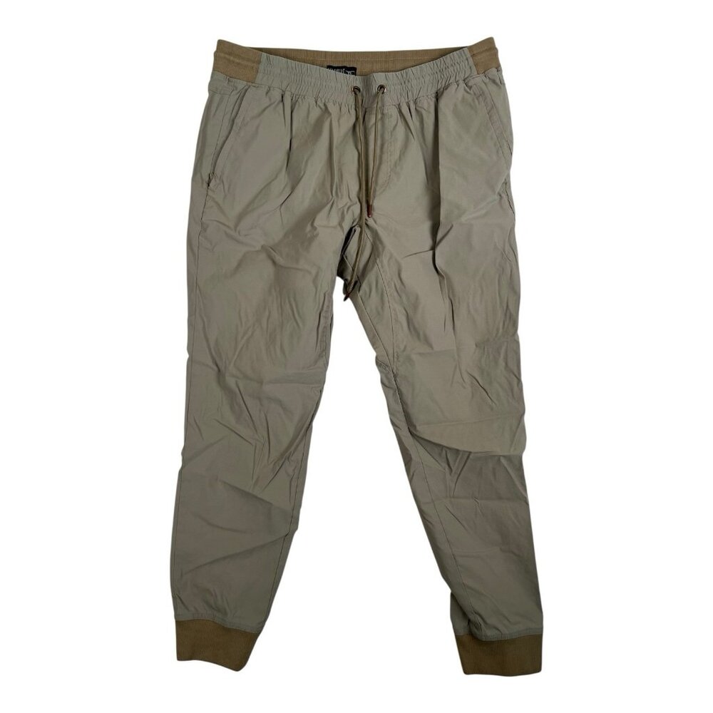 CALIVILLE Stretch Elastic Waist Jogger Pants Beige Light Brown Men’s XL